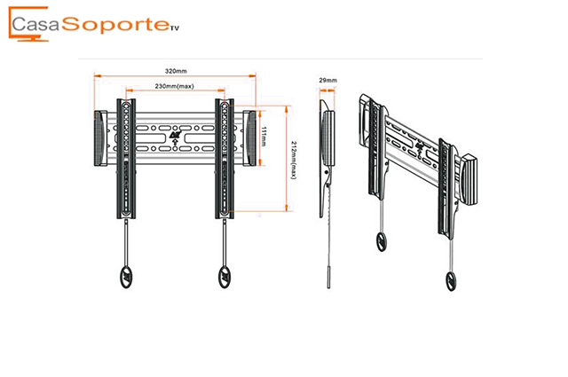 soporte fijos de pared para televisores  